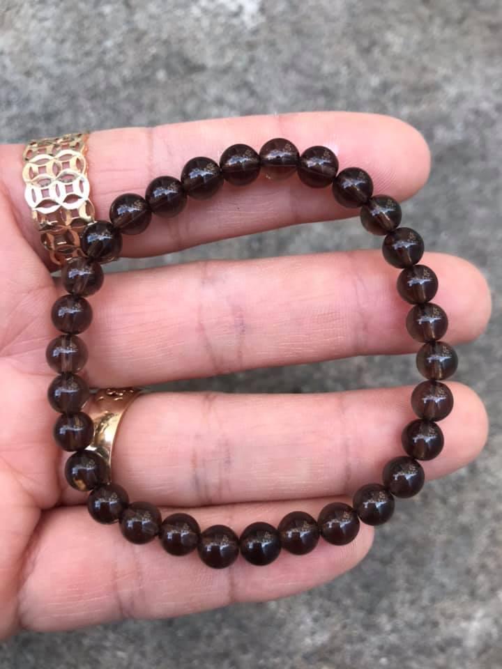 [HCM]VÒNG TAY THẠCH ANH KHÓI 6LY