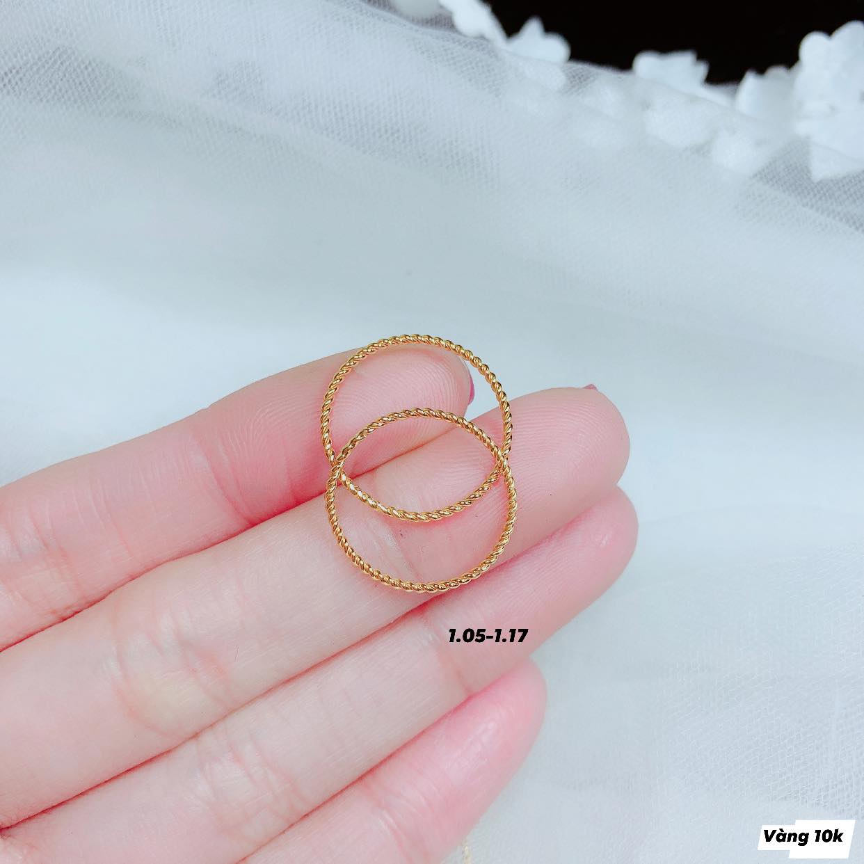 Nhẫn xoắn vàng 10k NV75
