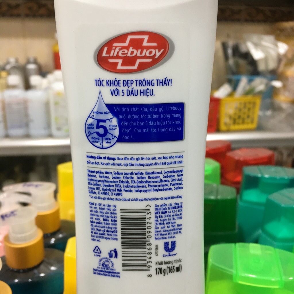 Dầu gội Lifebuoy tóc dày óng ả 170g