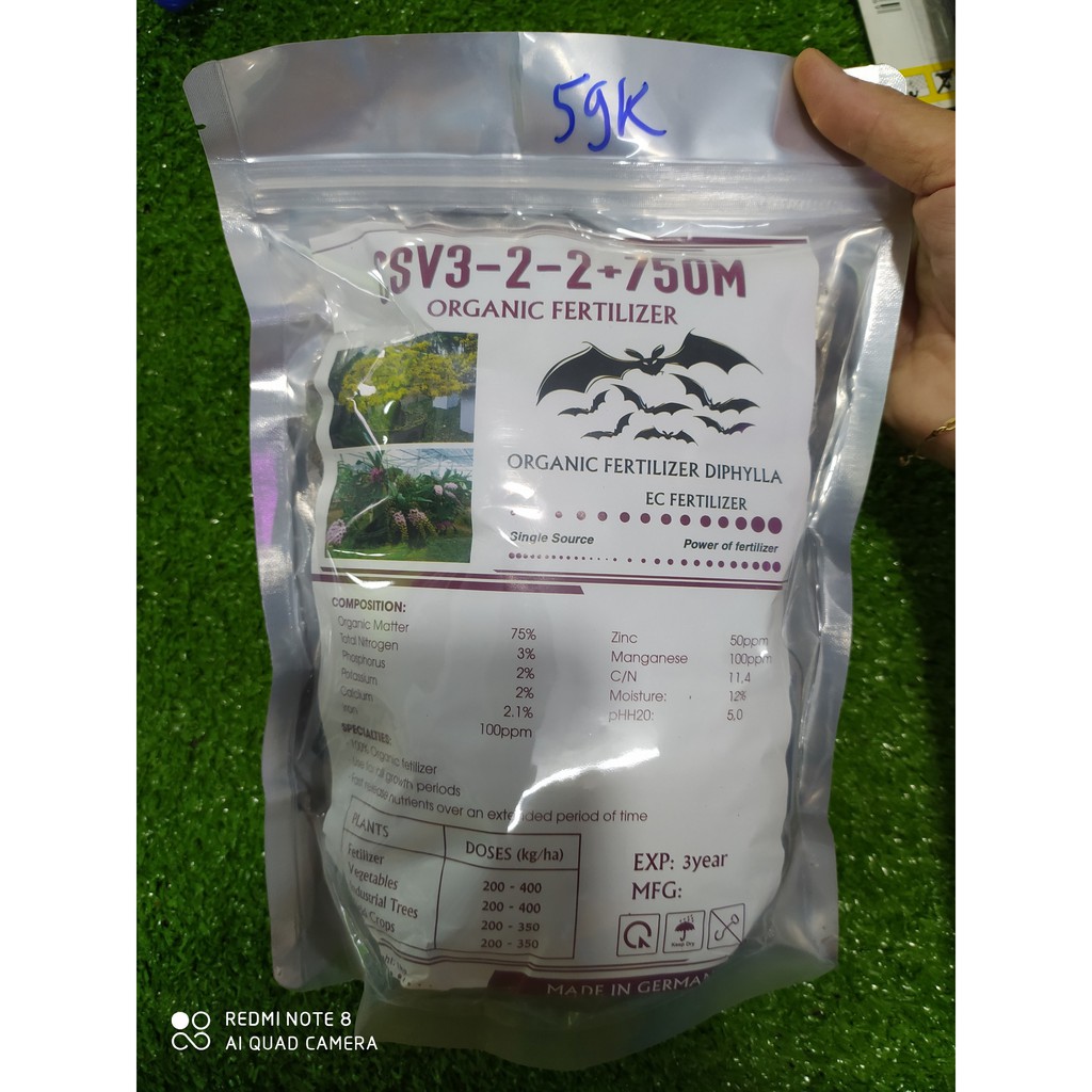 Phân dơi 75% CSV3-2-2+750M - Phân bón Hà Lan - 1kg [hàng nhập bao 25kg -đóng gói chia nhỏ lại]