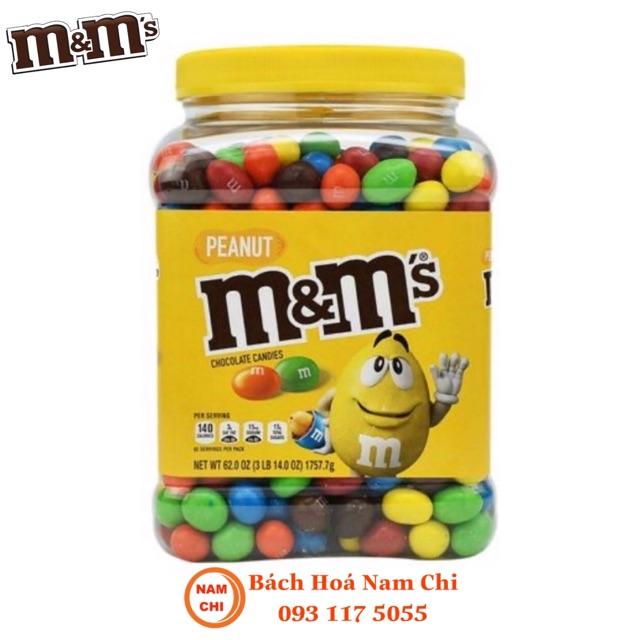 [SOCOLA MM] [HŨ VÀNG] Socola M&M Vàng Nhân Đậu Phộng 1.75kg