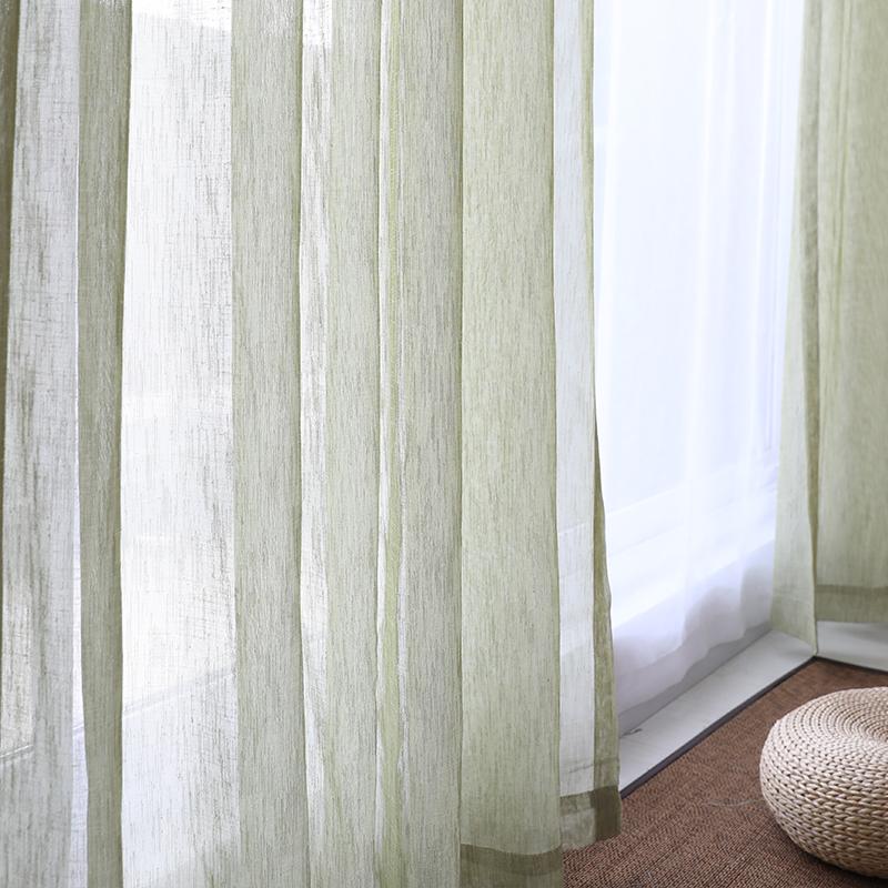 Phong Cách Trung Hoa Rèm Cửa Sổ Vải Gai Rèm Tươi Mộc Mạc Cây Đay Rèm Cửa Cotton Vải Gai Rèm Màu Giản Lược Rèm Cửa Sổ