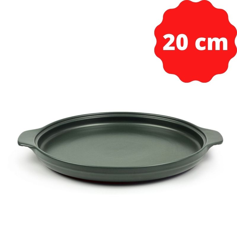[HCM][ Tặng đĩa tròn 18cm và đế lót gỗ] Chảo cạn dưỡng sinh Minh Long 20 Cm