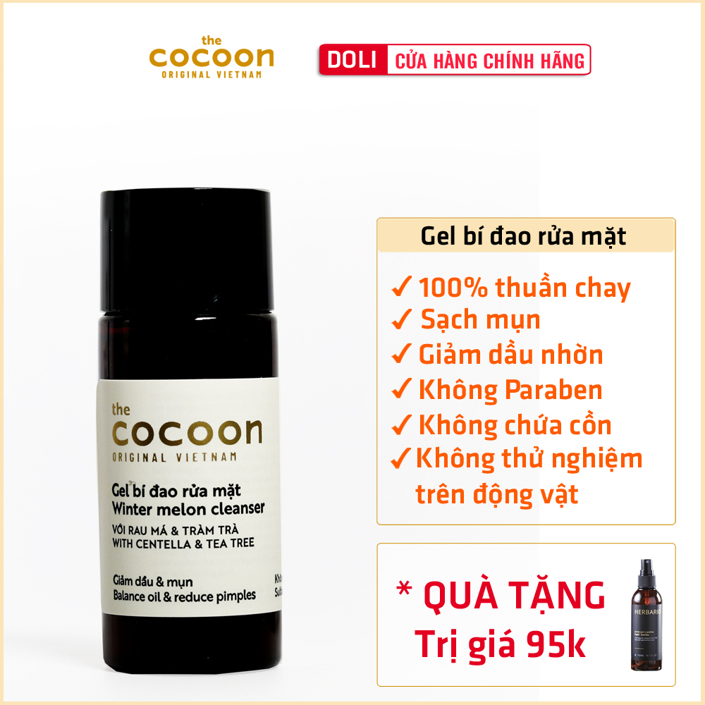 [HCM]Gel rửa mặt bí đao cocoon 15 ml