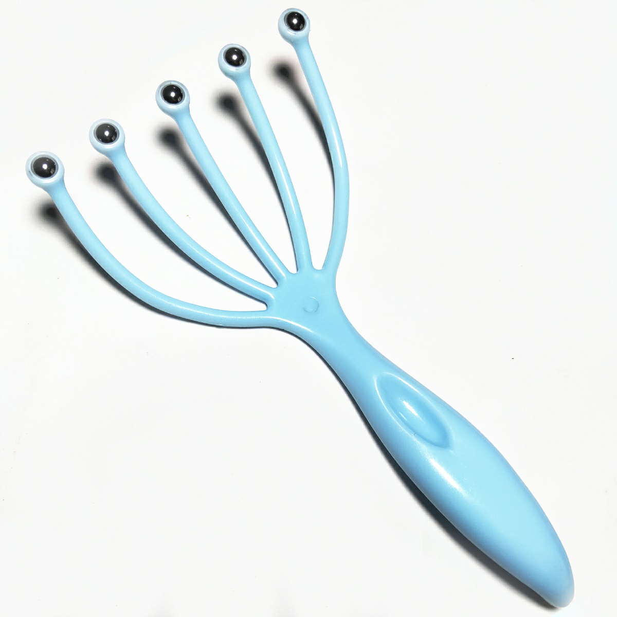 5-branch head massage tool with steel massage attachment helps relax the scalp