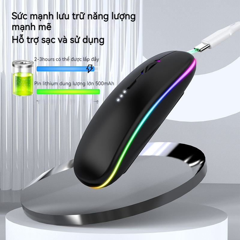 Wireless Mouse For Laptop PC Bluetooth RGB Rechargeable Mouses Wireless Computer Silent Mice LED Backlit Ergonomic Gaming Mouse