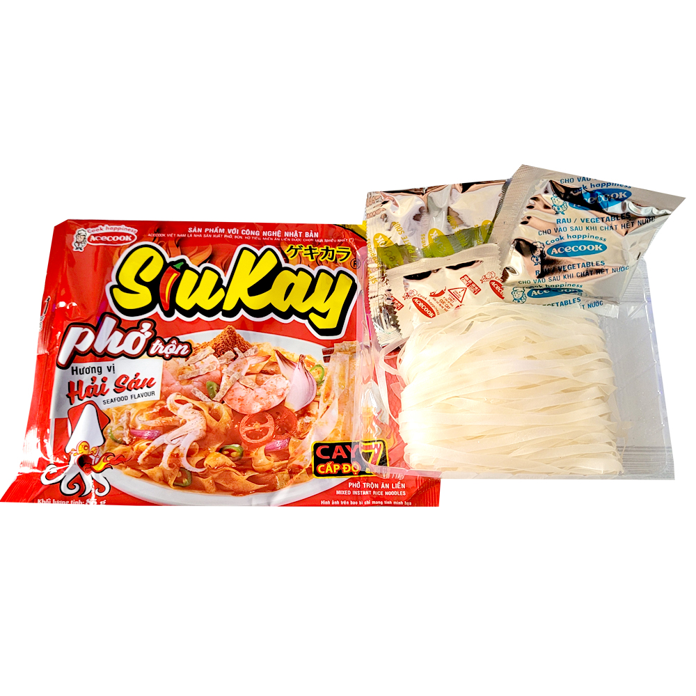 Combo 2 gói phở trộn siukay 7 câp độ 85gr Acecook