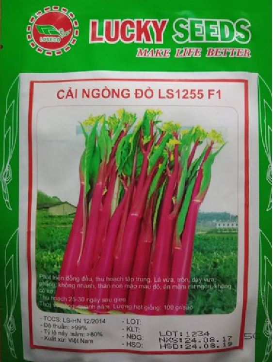 Hạt giống rau cải ngồng đỏ ct342 - gói 5gram