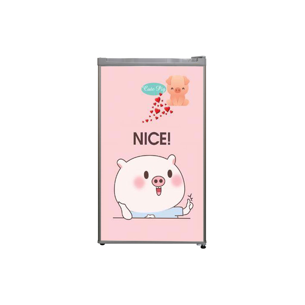 [HCM]Decal dán tủ lạnh 90l mẫu Pig cute