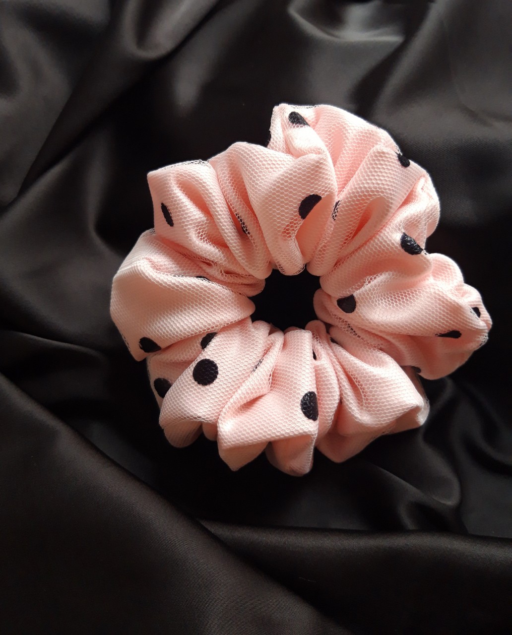 Cột Scrunchies Hồng Đáng yêu( Hình thật).