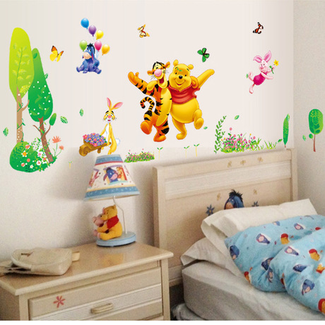 Decal dán tường Gấu POO & BẠN