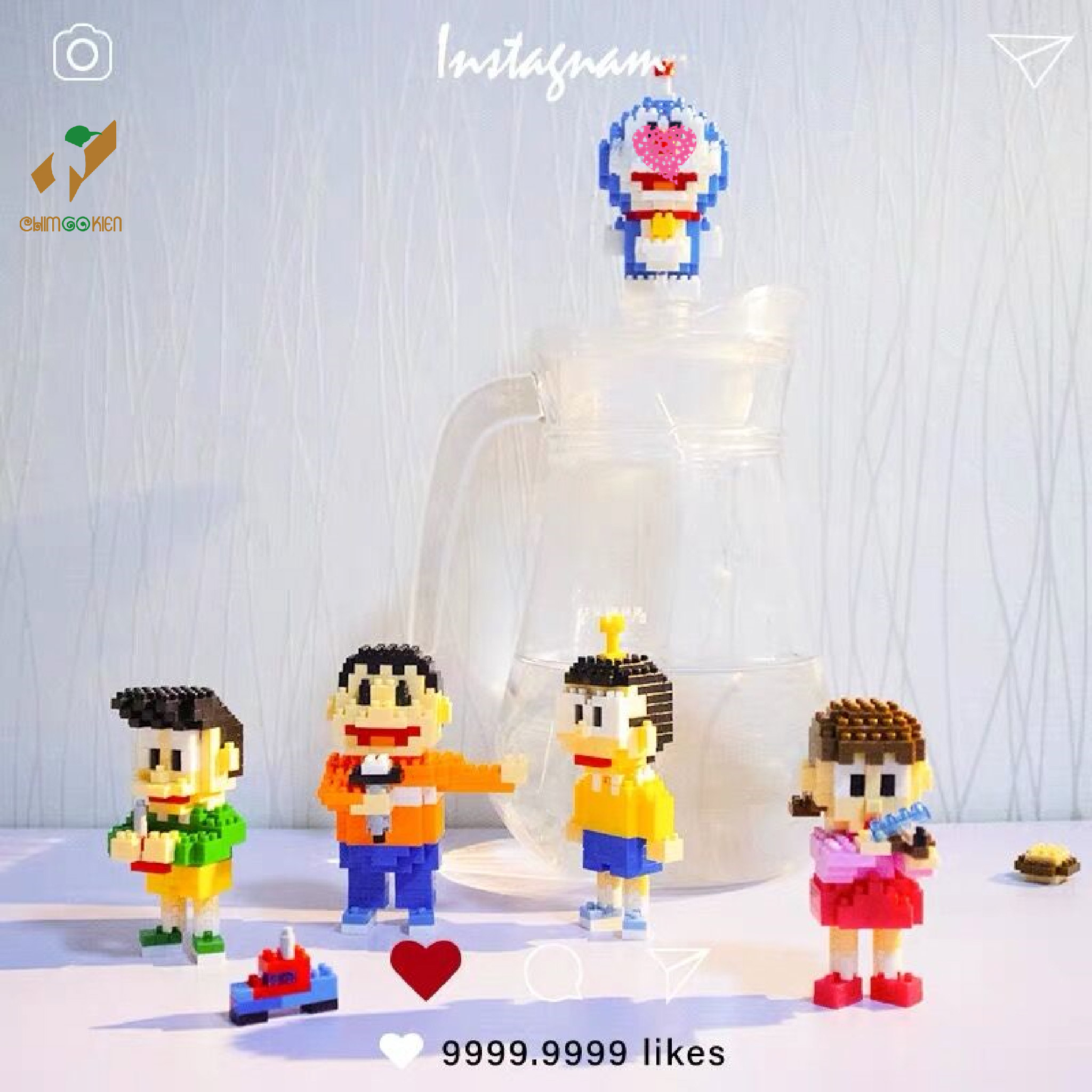 Mô hình lego Doraemon xếp hình lego 250 chi tiết