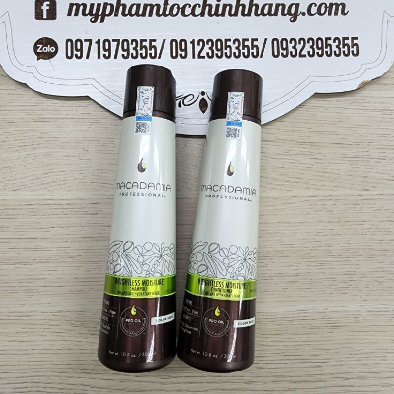 Dầu gội xả siêu mượt macadamia ultra rich hoặc tạo phồng weightless repair 300ml