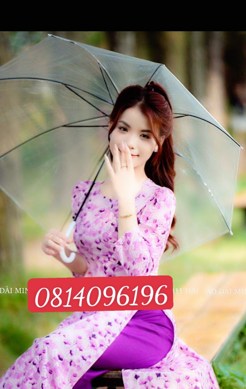 ÁO DÀI HOA NHÍ TÍM ĐỦ SIZE KÈM QUẦN