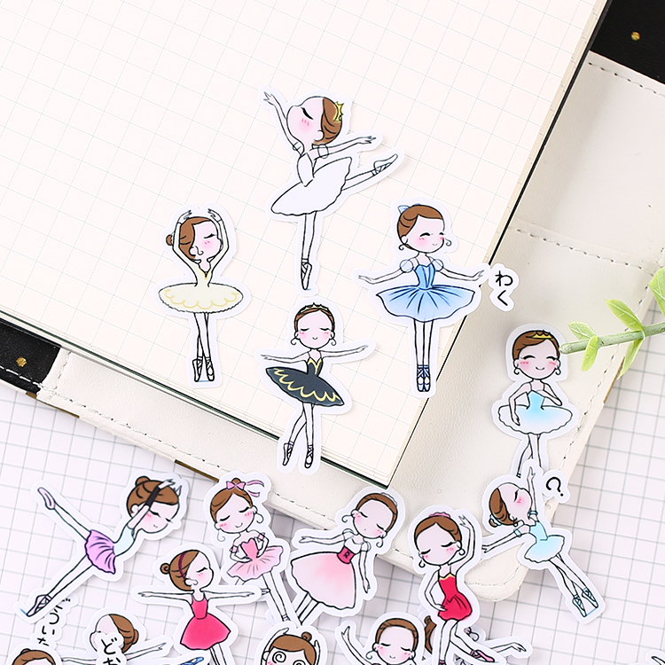 Set sticker cô gái ba lê dễ thương (Hàng có sẵn)