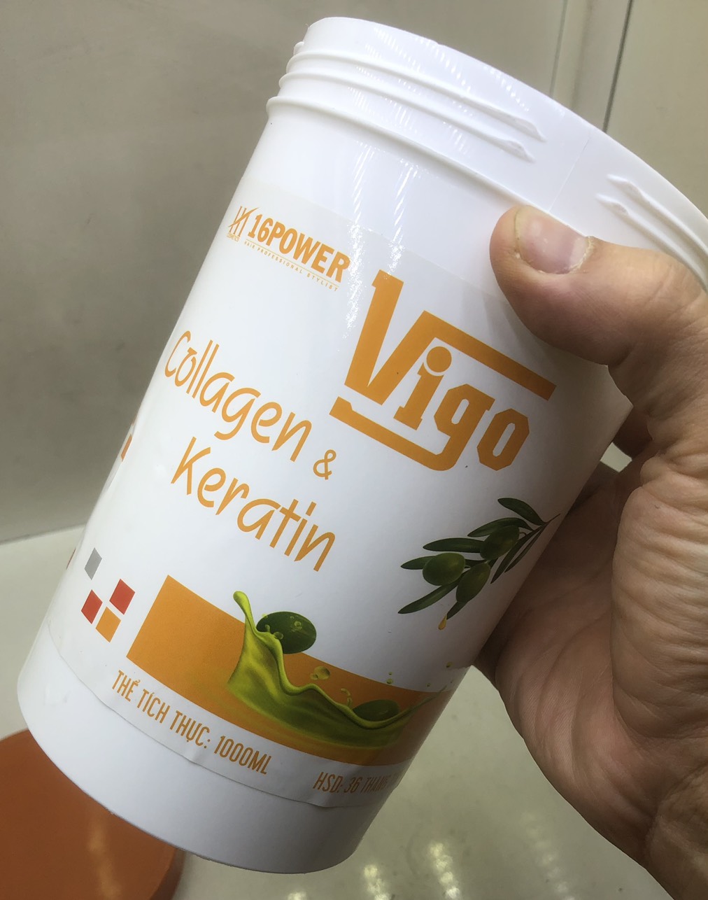 Kem ủ tóc Vigo 16 Power Hấp Collagen Keratin HT 1000ml