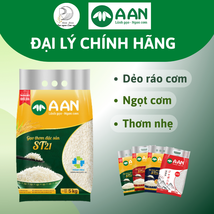 Combo 2 Gạo A An ST21 Túi 5KG