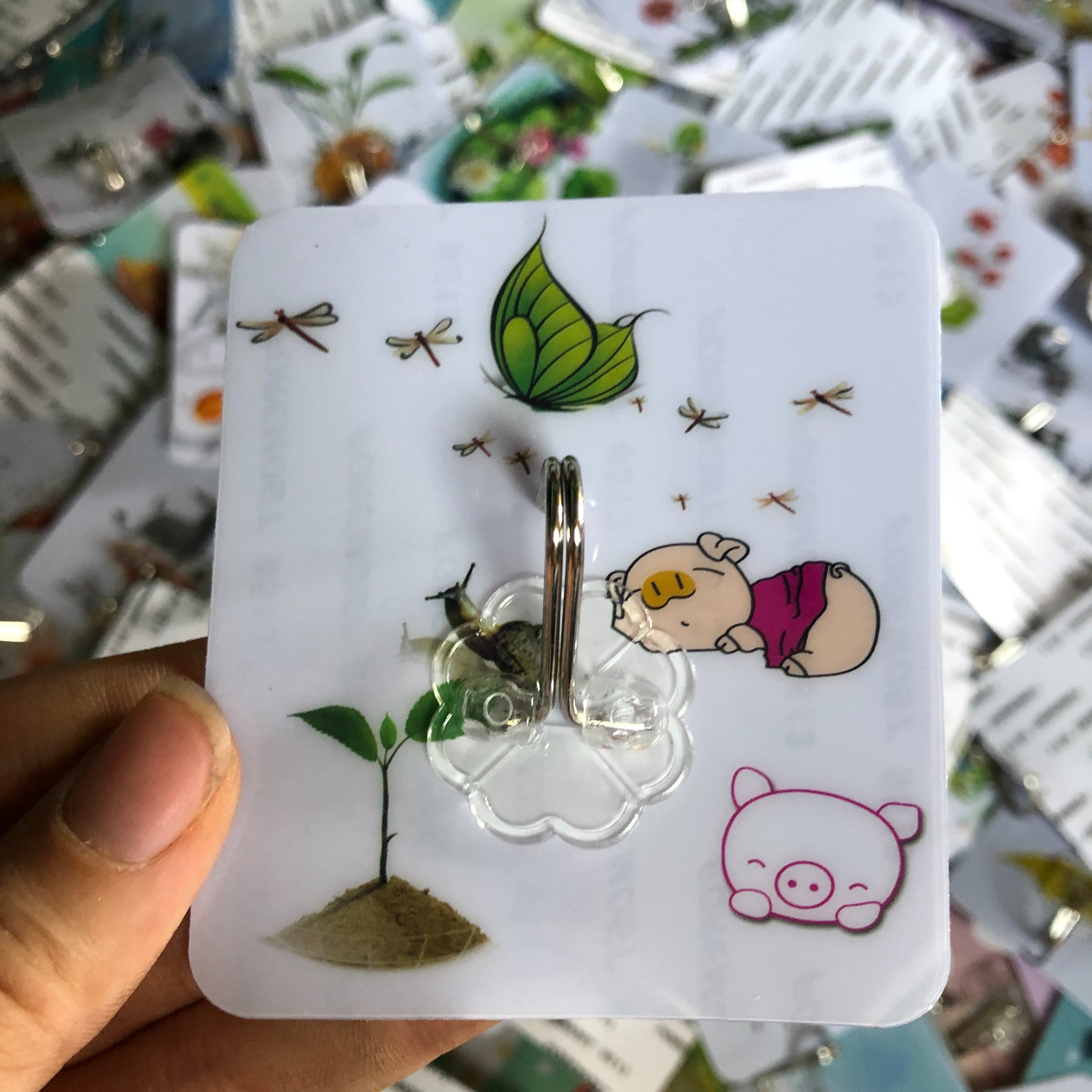 Móc dán tường,móc dán tường siêu dính,móc dán 3D dễ thương ( gồm 10 miếng )