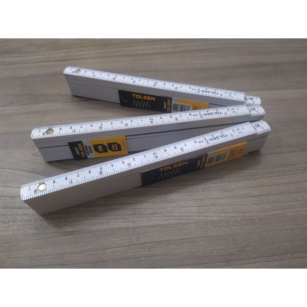 THƯỚC XẾP NHỰA 2M TOLSEN 35047 -HÀNG CHÍNH HÃNG