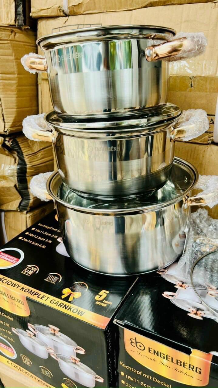 BỘ NỒI ĐỨC NHẬP KHẨU 6 MÓN 5 ĐÁY
