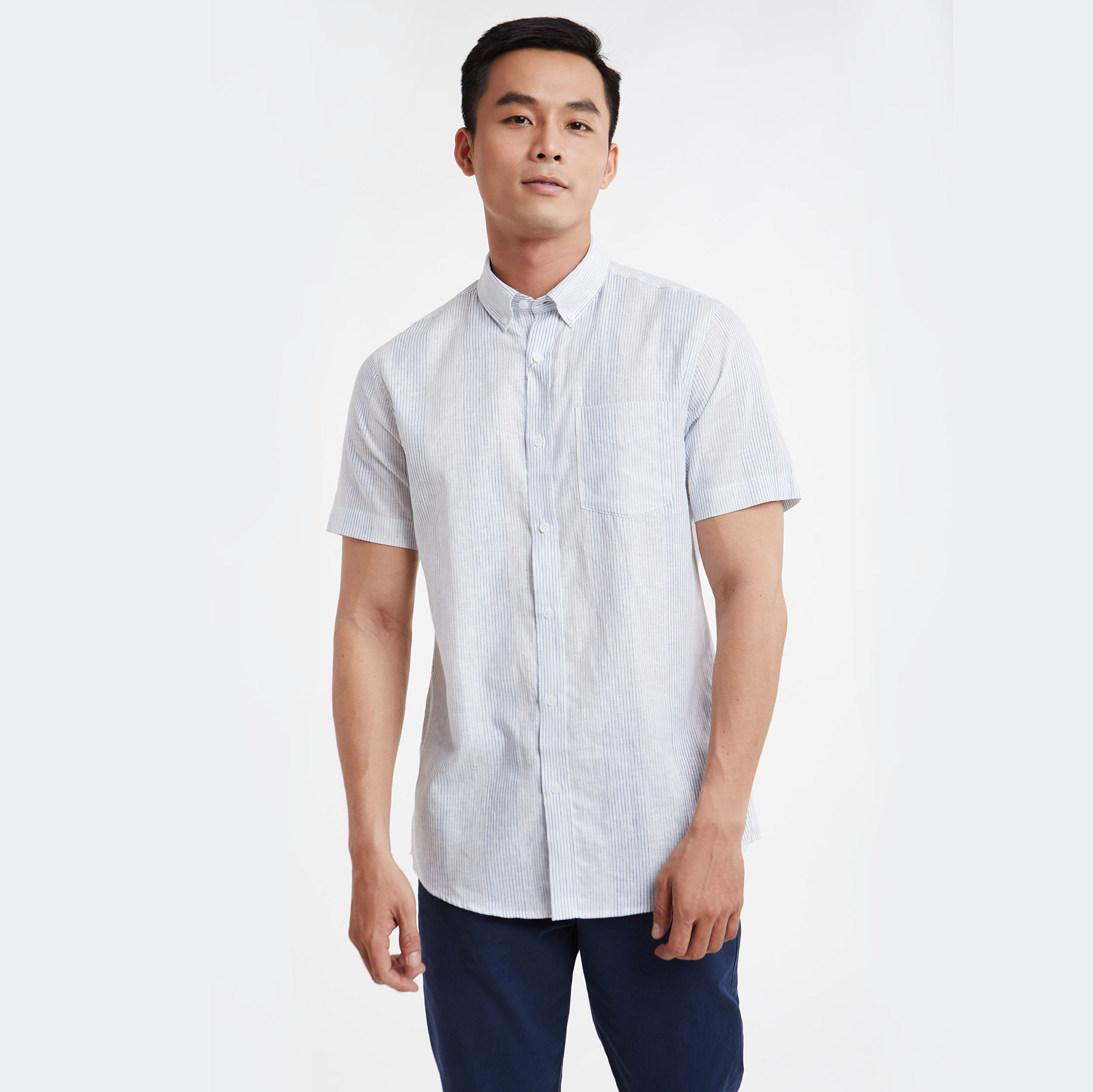 N&M Áo sơ mi thời trang nam tay ngắn 1908099