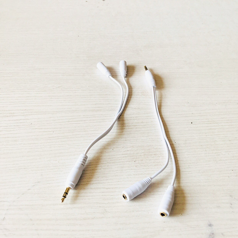 jack chia đầu 3.5 ra 2 đầu 3.5 cái (1 ra 2 tai nghe, không micro)