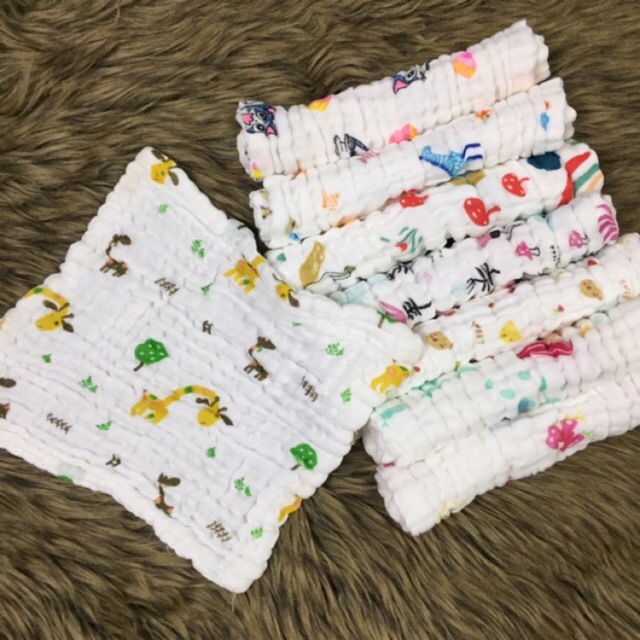 Set 10 Khăn Sữa Aden 6 Lớp