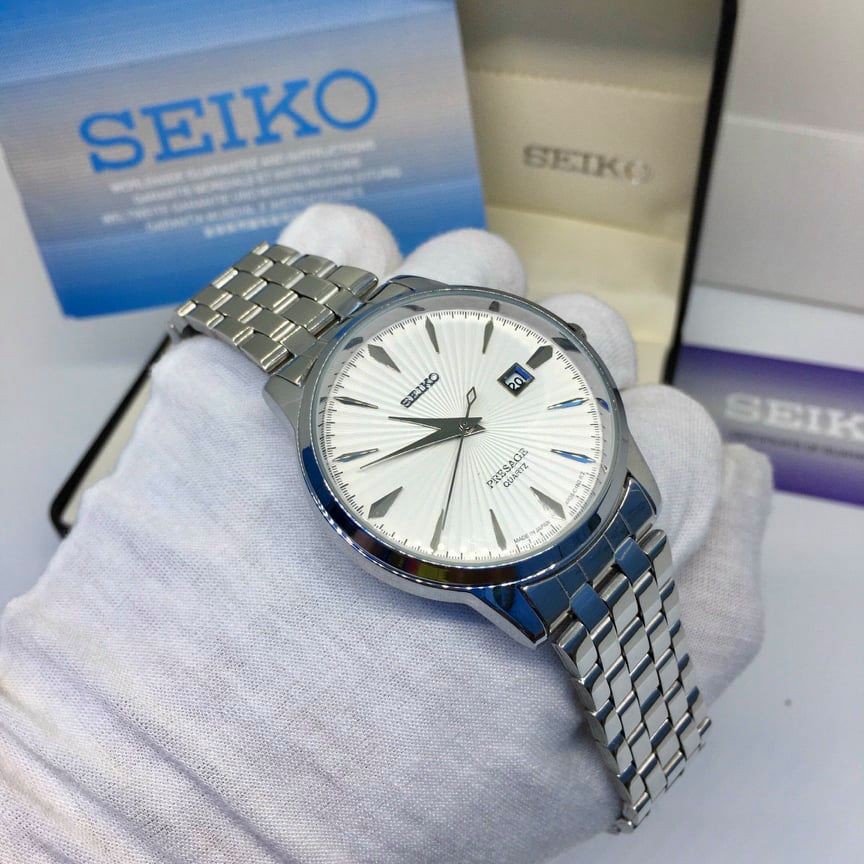 Đồng hồ nam Seiko dây thép máy Nhật