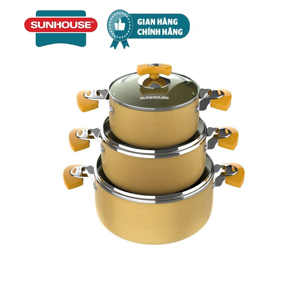 Bộ nồi Anod SUNHOUSE SHG2703GA
