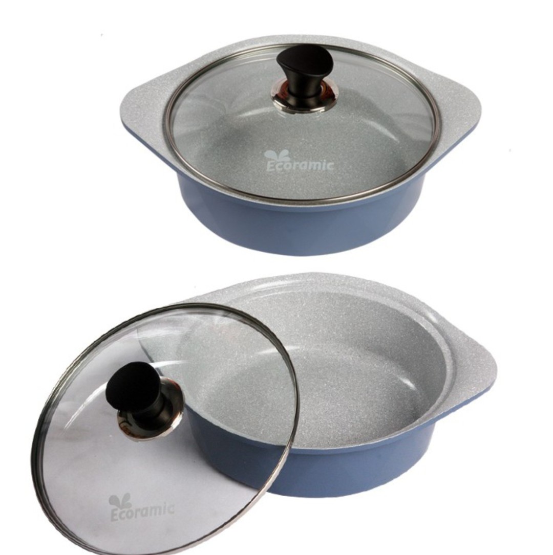 [Chính Hãng] - Nồi đúc ceramic cao cấp 2 tay cầm 22 cm,dùng được bếp từ