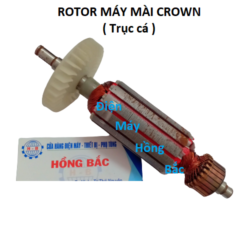 Rotor lắp máy mài crown 3002 cá - Ruột đồng