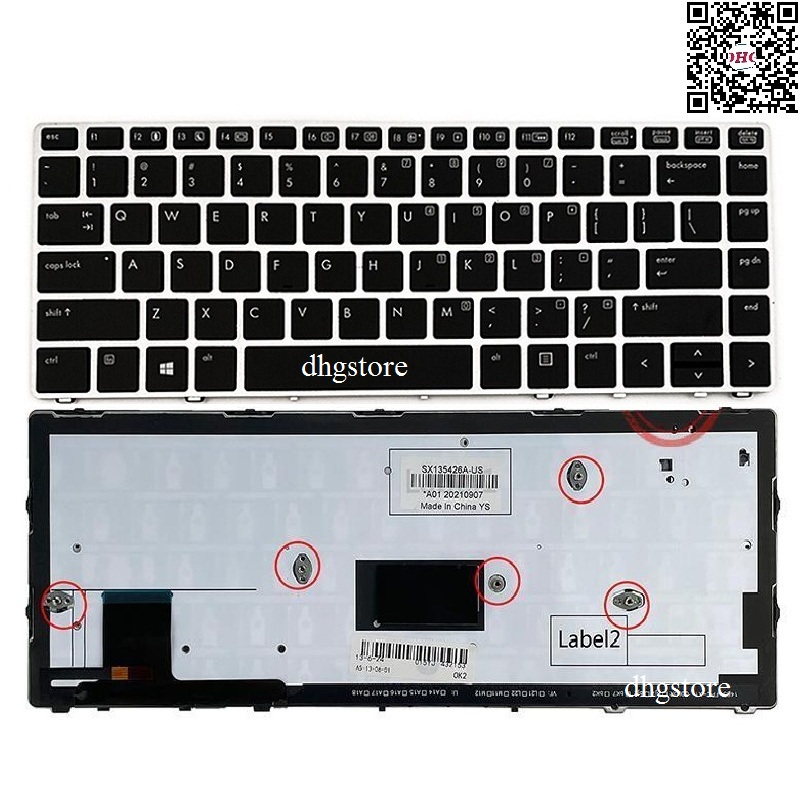 Laptop keyboard for hp elitebook folio 9470, 9470m, 9480m, 9480m