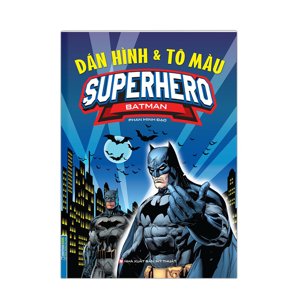 Sách - dán hình & tô màu superhero batman