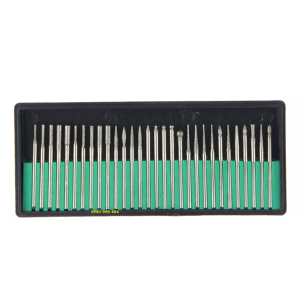 Mũi mài dũa khắc kim cương chân cán 2.35mm