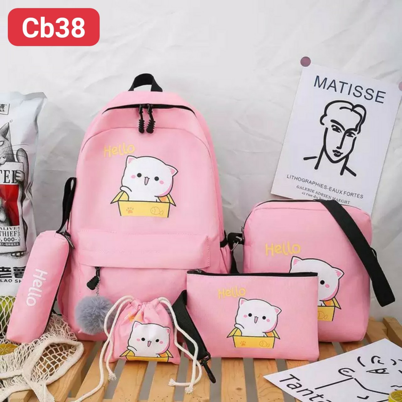 balo combo 4 món mèo hello cb38