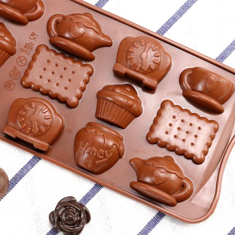 Silicone Bộ Tạo Khuôn Hình Tự Làm Thủ Công Chocolate Pudding Bộ Tạo Khuôn Hình Thủ Công SOAP XÀ PHÒNG Xà Phòng Thơm Dụng Cụ Mài Khuôn Bánh