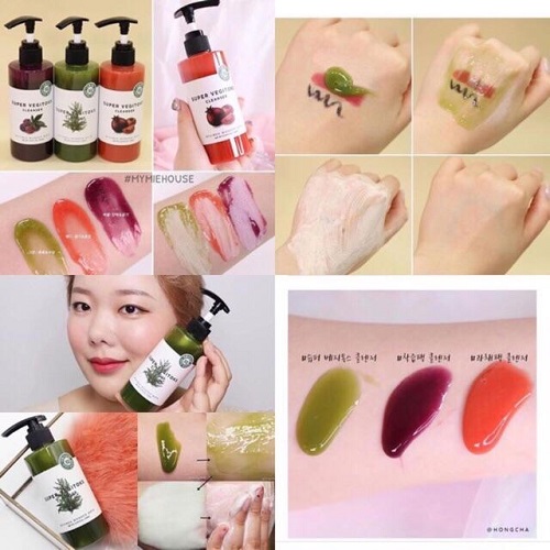 [Hoàn Tiền 8%]Sữa Rửa Mặt Thải Độc Sủi Bọt Rau Củ Super Vegitoks Cleanser chai 300ml