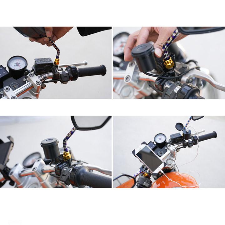 Sạc Điện Thoại Gắn Xe Máy Mẫu 2
