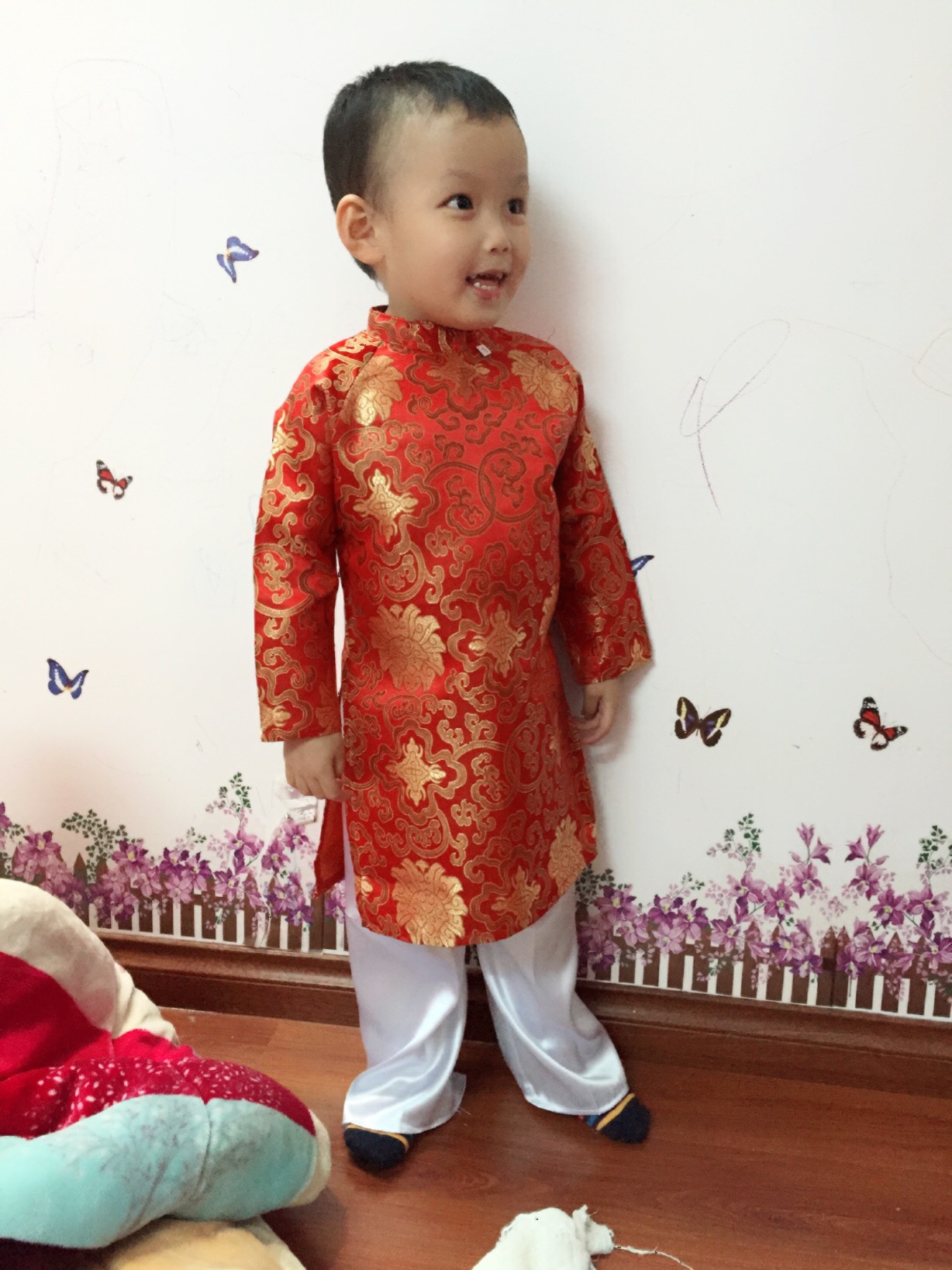 (SIÊU HOT) Áo dài cách tân cho bé trai (kèm quần lụa)