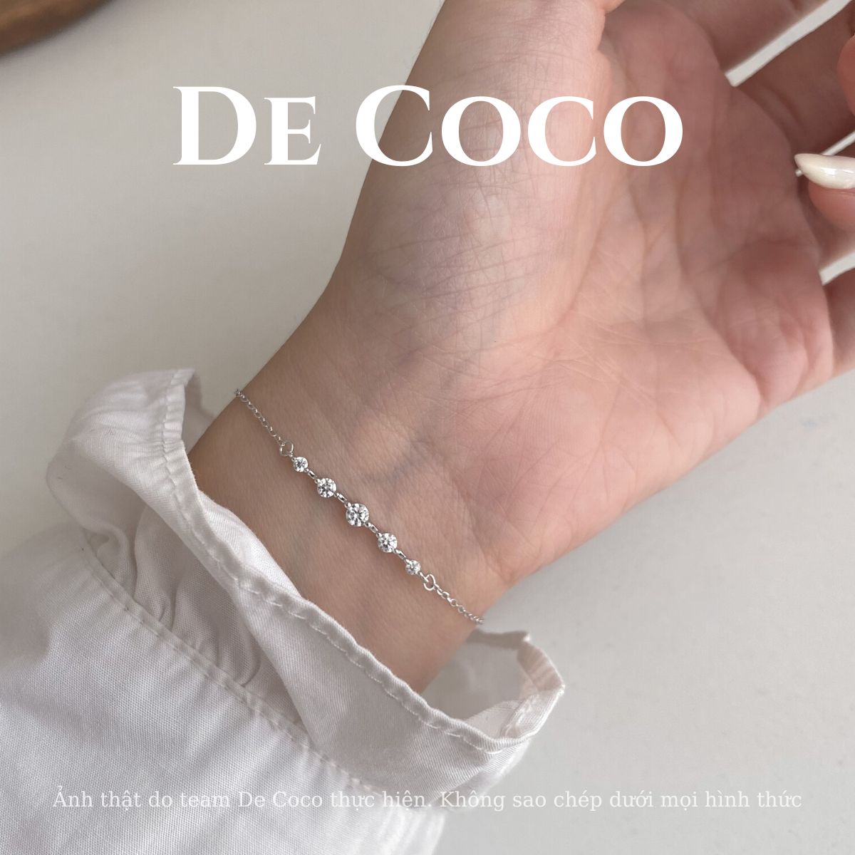 Vòng tay bạc 925 đính đá Hazel De Coco