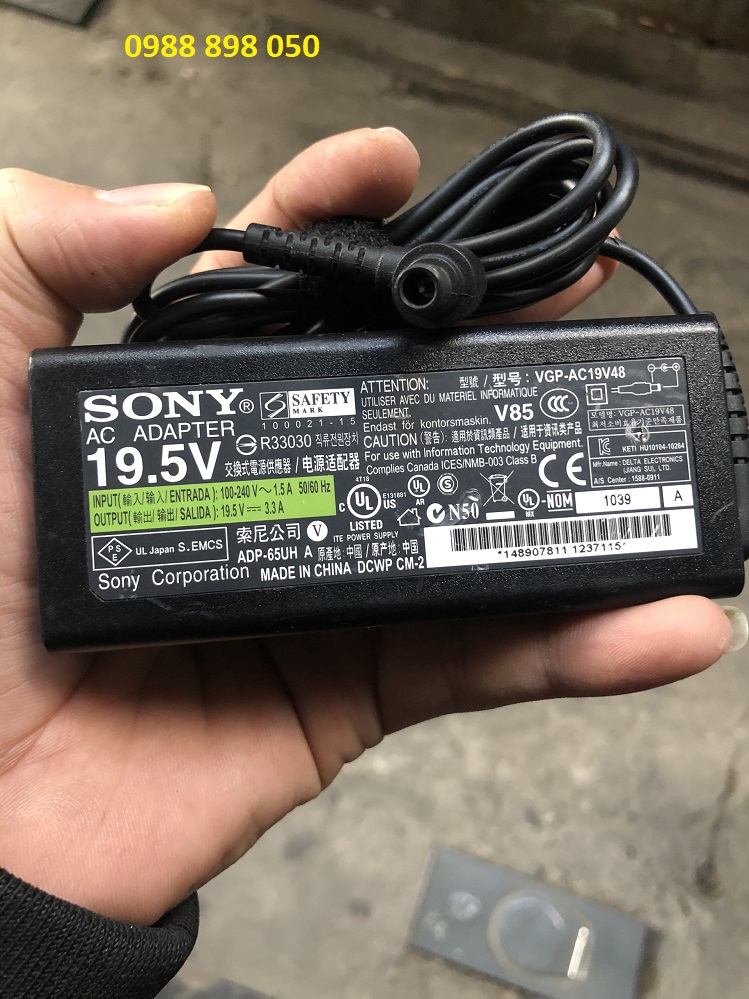 Sạc máy tính laptop sony viao 19.5v 3.3a loại tốt