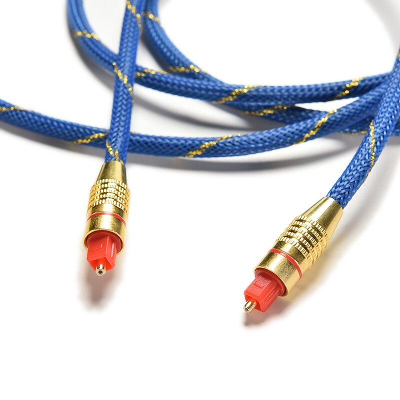 Cáp quang âm thanh Toslink Optical 2m (Xanh Phối Vàng)