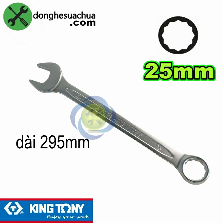 Cờ lê vòng miệng 25mm kingtony 1060-25 dài 295mm