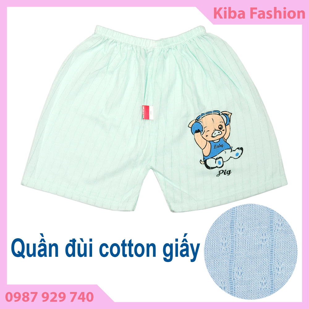 2 chiếc Quần Đùi COTTON GIẤY mềm nhẹ cho Bé Sơ Sinh 3-12kg - QĐ - HMA0350 (hình in thay đổi theo lô hàng)