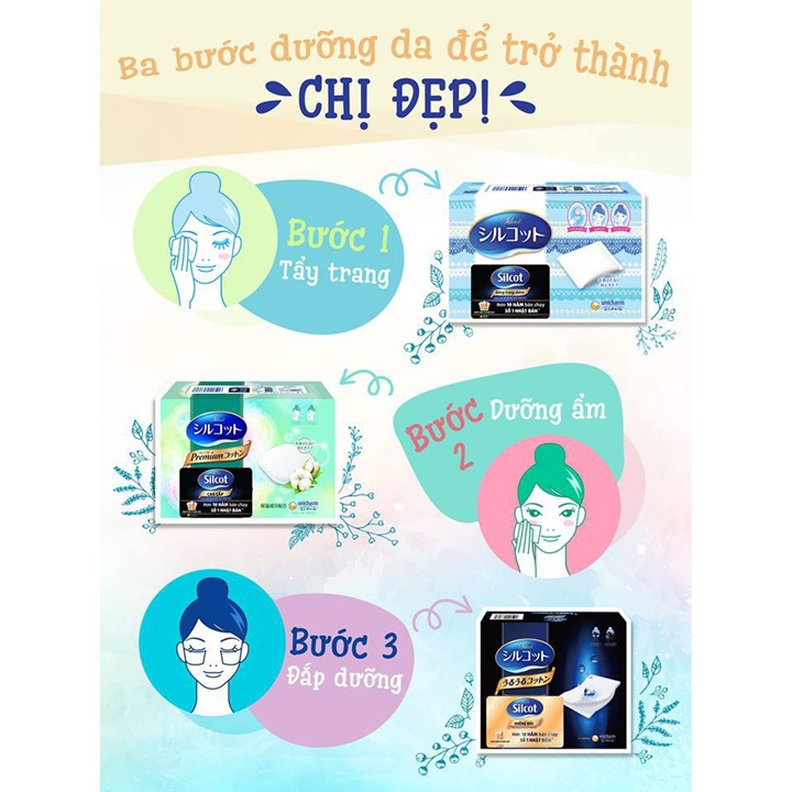 Bông tẩy trang Silcot Unicharm Nhật Bản – TXS558