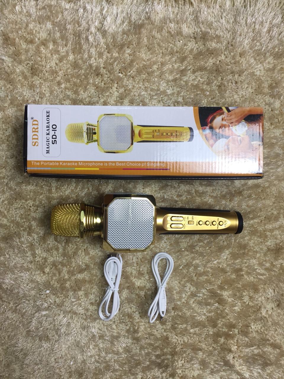 Mic karaoke , micro bluetooth , mic hát karaoke , micro karaoke bluetooth , micro bluetooth karaoke , mic hát kèm loa SD10  âm thanh cực hay ( hat karaoke tren dien thoai ) bán buôn bán lẻ tại shop khohanggiare.vn