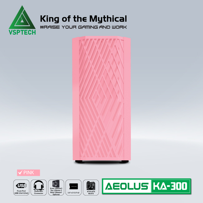 Vỏ Case Máy Tính Gaming VSPTECH KA300 - Hàng Chính Hãng