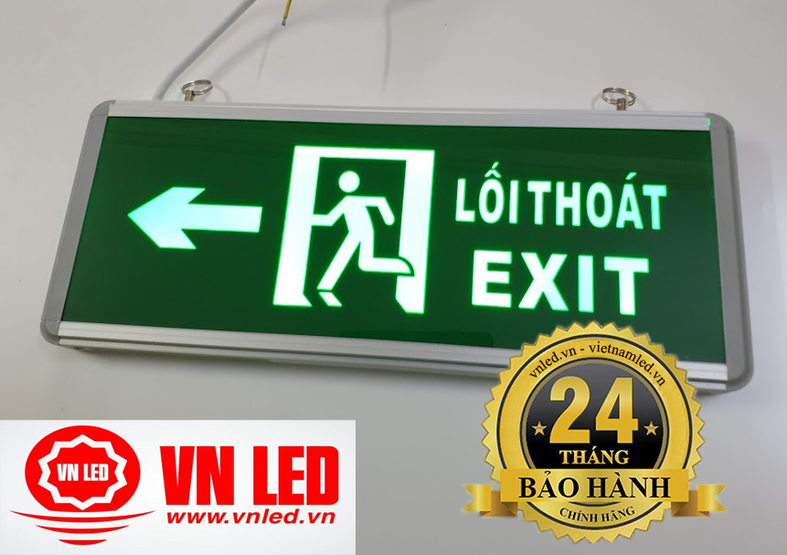 Đèn EXIT thoát hiểm lối thoát 1 mặt, 2 mặt