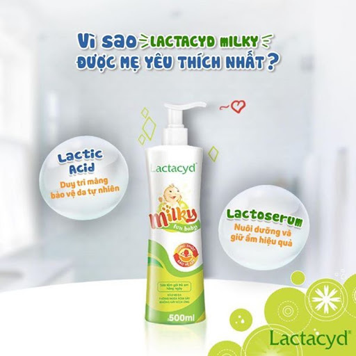 sữa tắm gội trẻ em lactacyd milky