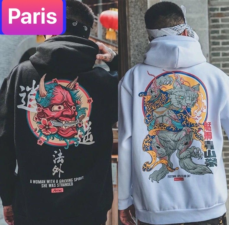 ÁO KHOÁC HOODIE NAM NỮ QUỶ NGẬM KIẾM CHẤT NỈ DÀY CAO CẤP PHOM FORM RỘNG NHẬT BẢN CHỐNG NẮNG NÓNG LẠNH THU ĐÔNG HÈ HOT TREND SÀNH ĐIỆU - PARIS FASHION